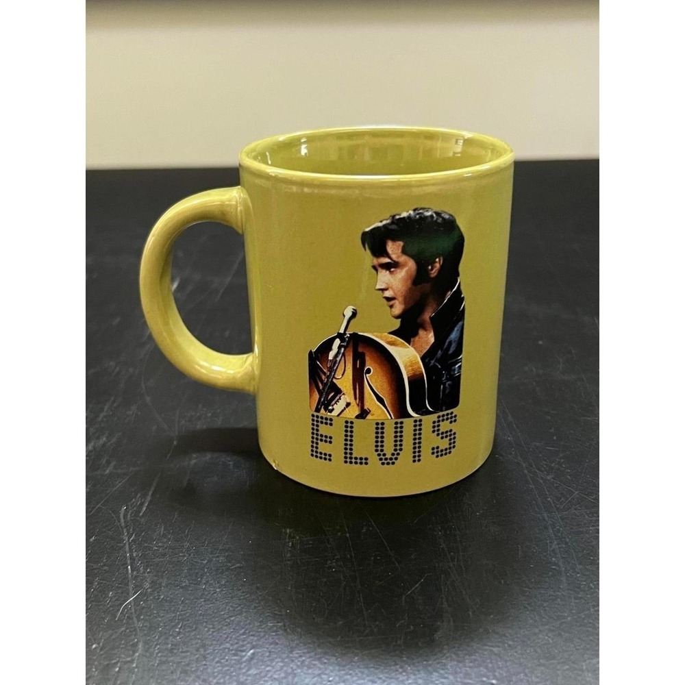 Aquarius Elvis Presley Mug Green Chartreuse Graphic Collector 2017 OS